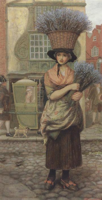 Arthur Hughes Sweet Lavender (mk37) Sweden oil painting art